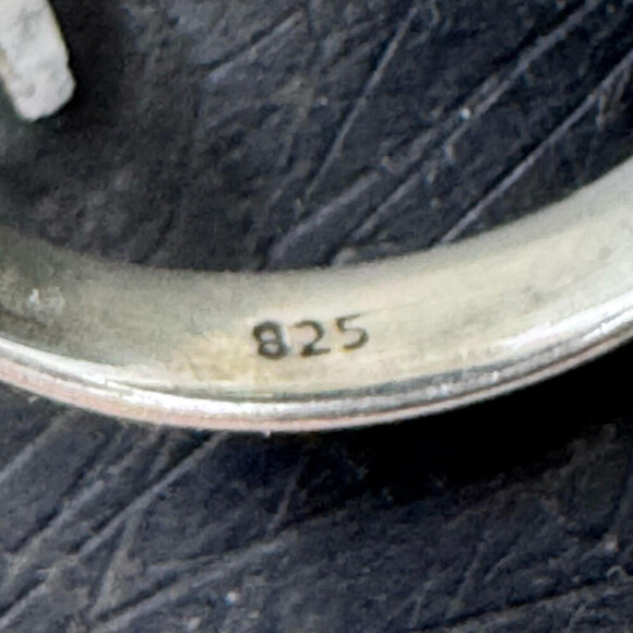 Sterling Silver Southwestern Style Oval Azurite Decorated Ring Size 7 For Women - Picture 6 of 10